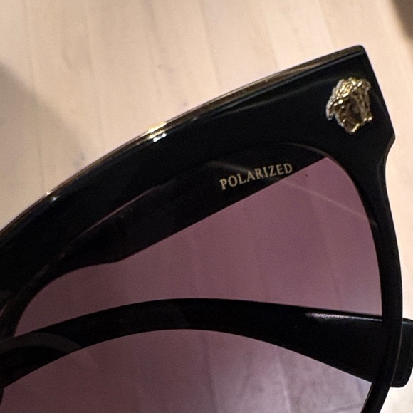 Versace Black and Gold Sunglasses with Case - Picture 10 of 11